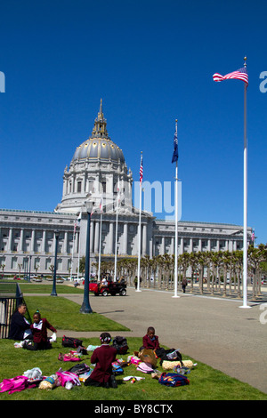 La città di San Francisco Hall nella città di San Francisco, California, Stati Uniti d'America. Foto Stock