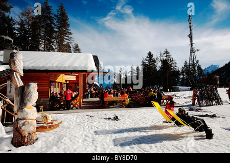 Le Casette si trova a Plan de Corones Val Badia Trentino Alto Adige Italia Foto Stock