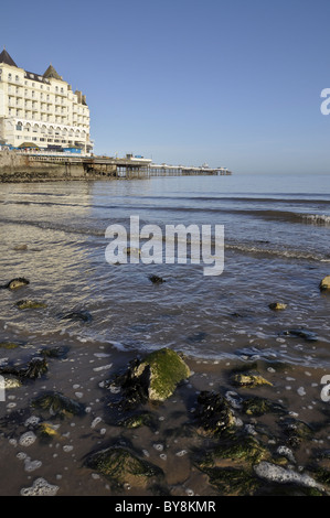 Grand Hotel Llandudno North Wales in inverno Foto Stock