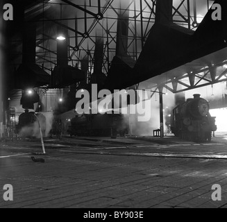 Locomotive a vapore in Oxley Sheds Wolverhampton 1967 Gran Bretagna 1960 IMMAGINE DI DAVID BAGNALL Foto Stock