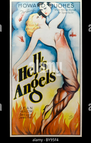 Vintage poster teatrali per Howard Hughes "Hell's Angels" 1930 - USA Foto Stock