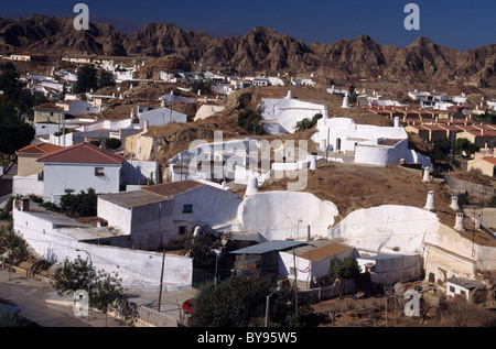 Cave-Houses in Guadix, Andalusia, Spagna Foto Stock