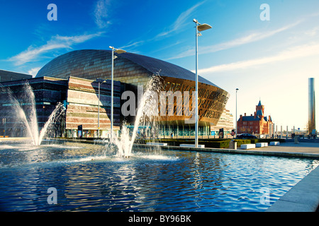 Wales Millennium Centre Cardiff Bay. Wales, Regno Unito Foto Stock