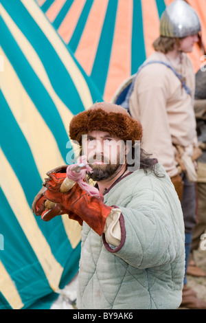 Viking warrior a Hemsby Viking festival Foto Stock