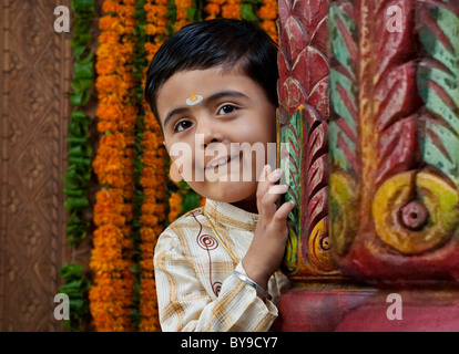 Ritratto di un Sud ragazzo indiano Foto Stock