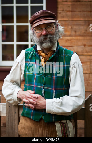 Stati Uniti d'America, Washington, Tacoma. Fort Nisqually museo vivente di storia; 1850s periodo reenactor.(MR) Foto Stock