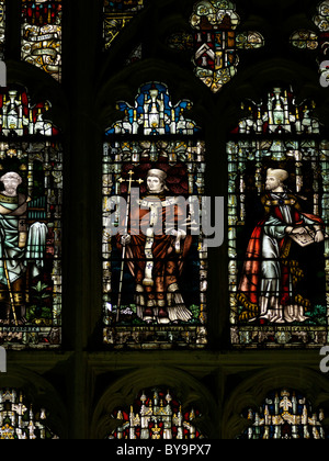 Canterbury Kent England Canterbury Cathedral Chapter House Vetrata Foto Stock