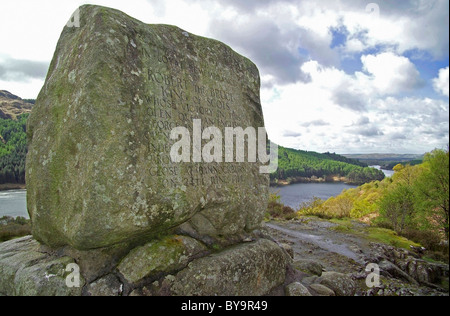 Bruces Pietra, Glen Trool, Wigtownshire Foto Stock