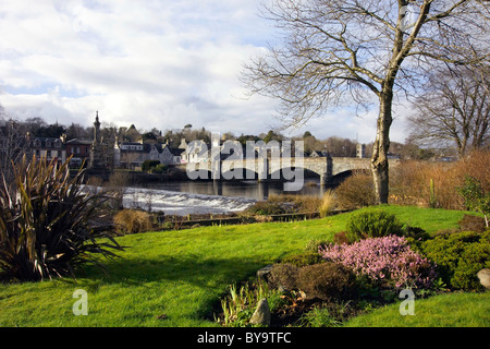 Newton Stewart, Creebridge dal giardino privato. Wigtownshire Foto Stock