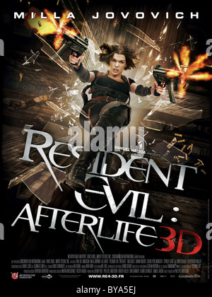 Resident Evil : Afterlife Anno : 2010 USA / UK Direttore : Paul W.S. Anderson Milla Jovovich film poster (Fr) Foto Stock