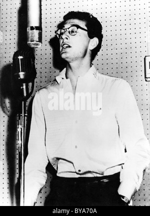 BUDDY HOLLY (1936-1959) USA pop musicista circa 1958 Foto Stock