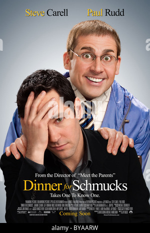 Cena per Schmucks Anno 2010 USA Direttore Jay Roach Steve Carell Paul Rudd poster del filmato (USA) Remake del film francese Le Foto Stock