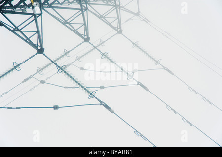 Le linee di alimentazione e di nebbia, Svezia Foto Stock