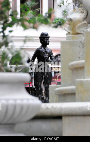 CHARLES SPENCER CHAPLIN, scultura, Leicester Square Park, London, England, Regno Unito, Europa Foto Stock