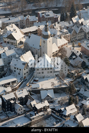 Vista aerea, la città vecchia di Arnsberg, Sauerland area, Renania settentrionale-Vestfalia, Germania, Europa Foto Stock