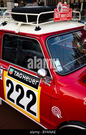 Austin Mini Cooper S, primo reg'd 1969 iscritti al centesimo Rally di Monte Carlo Foto Stock