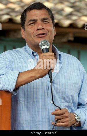 Rafael Vicente Correa Delgado, presidente dell Ecuador Foto Stock