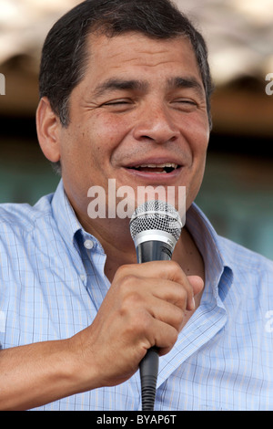 Rafael Vicente Correa Delgado, presidente dell Ecuador Foto Stock