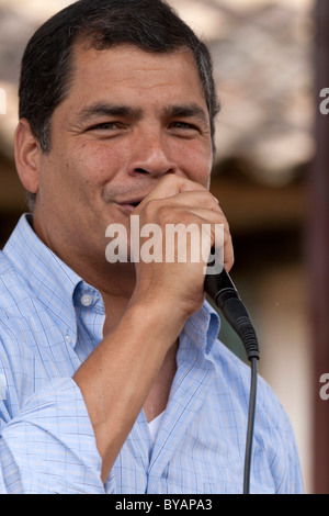 Rafael Vicente Correa Delgado, presidente dell Ecuador Foto Stock