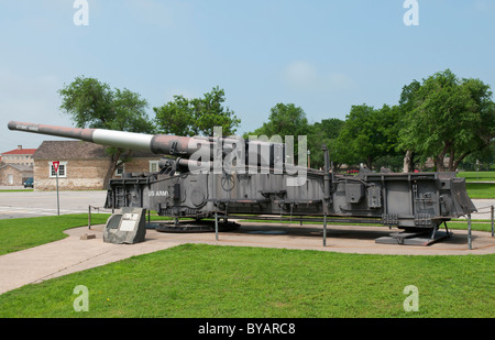 Oklahoma, Fort davanzale, artiglieria Parco Museo contenente oltre 100 d'artiglieria, M65 Cannone atomico Foto Stock