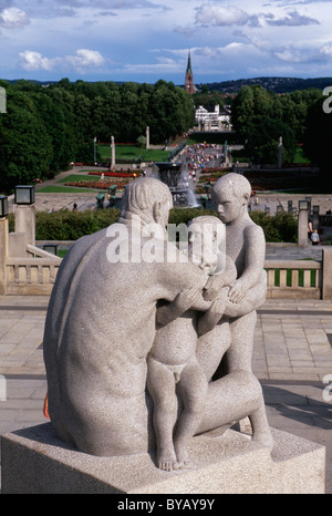 Vigelandsparken Sculpture-Park, Oslo, Norvegia Foto Stock