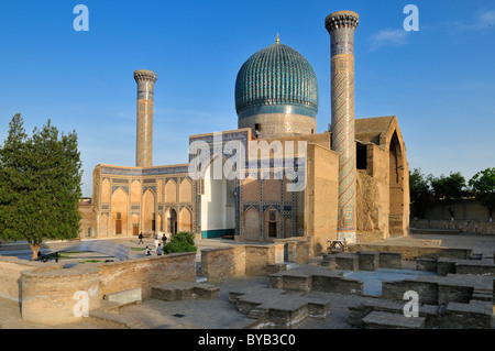 Gur Emir, Gur-Amir, Guri Amir mausoleo, tomba di Timur, Temur, Tamerlane, Samarcanda, Silk Road, Uzbekistan in Asia centrale Foto Stock