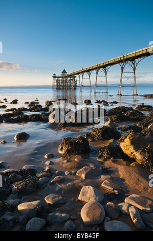 Grado 1 elencati molo vittoriano, Clevedon, North Somerset, Regno Unito Foto Stock