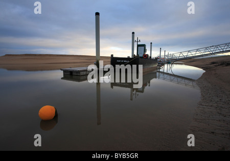 Il nuovo porto esterno a Ben avanti mare sulla costa di Norfolk. Foto Stock