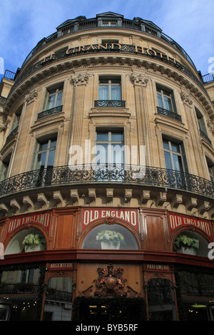 Le Grand Hotel, 2 rue Scribe, nono arrondissement, Parigi, Francia, Europa Foto Stock