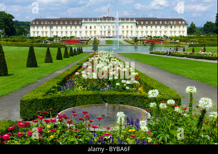 Schloss Ludwigsburg Palace, Sud giardino, Nuovo Corps de Logis, Ludwigsburg, Baden-Württemberg, Germania, Europa Foto Stock