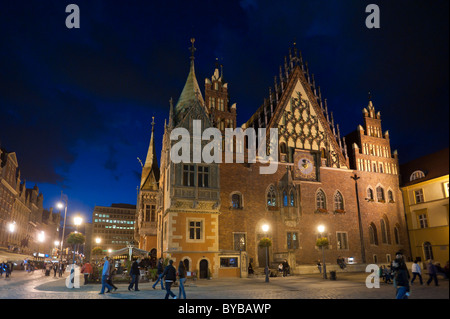 Town Hall, Wroclaw, Bassa Slesia, Polonia, Europa Foto Stock