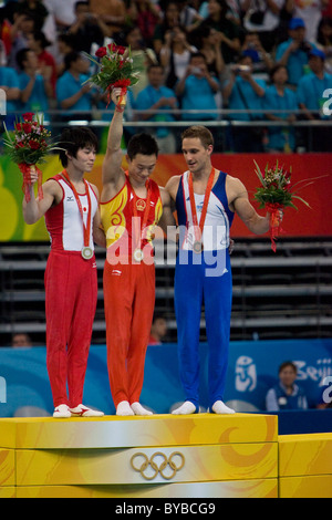 Benoit Caranobe (FRA) medaglia di bronzo winer nei singoli tutto intorno al 2008 Olimpiadi estive a Pechino, Cina Foto Stock