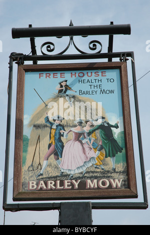Segno per "l'Orzo Mow' Public House Walderton West Sussex. Foto Stock