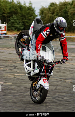 Motore stunt bike Foto Stock