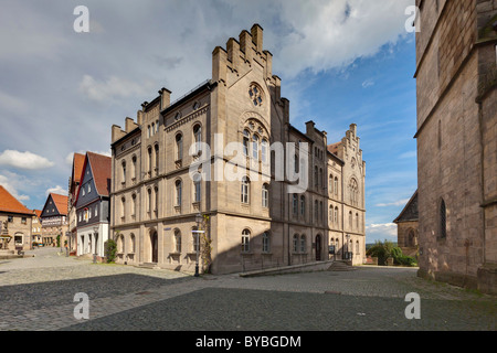 Luogo di mercato e ufficio delle imposte, Kronach, Alta Franconia, Baviera, Germania, Europa Foto Stock