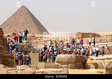 Piramidi di Giza in Egitto Foto Stock