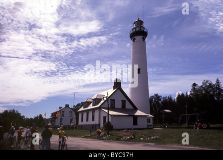 Nuovo Presque Isle luce; , Michigan STATI UNITI Foto Stock