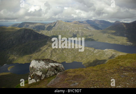 Vista dal vertice di Slioch Foto Stock