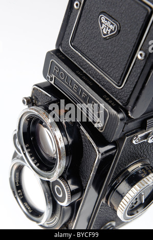 Rolleiflex 2.8F Twin Lens Reflex (TLR) vecchia telecamera cinematografica Foto Stock