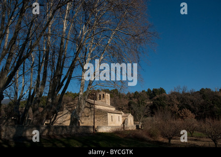 ST Barthelemy è la chiesa, Vaugine, Vaucluse, Francia. La chiesa utilizzato nel film di Jean de Florette da Marcel Pagnol Foto Stock