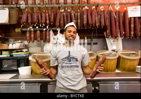 Katz's Deli sul Lower East Side di New York City, Stati Uniti d'America Foto Stock