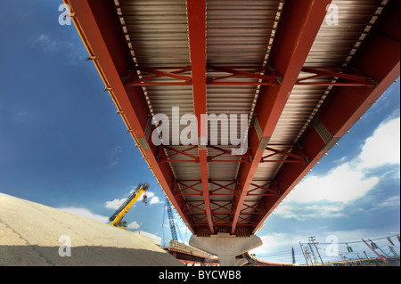 Autostrada costruzione di infrastrutture, I-95, New Haven, Ct. Foto Stock