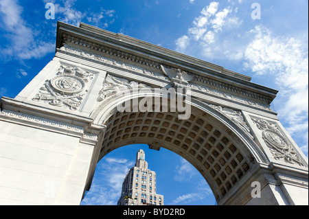 Arco di Washington a Washington Square Park di New York City, Stati Uniti d'America Foto Stock