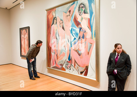 Les Demoiselles d'Avignon di Picasso nel Museo di Arte Moderna di New York, Stati Uniti d'America Foto Stock