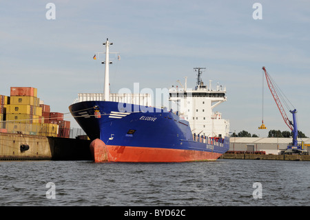 Sfuggente, contenitore di nave, alimentatore, nave dwt 8001 t, costruito nel 1995, Amburgo, Germania, Europa Foto Stock