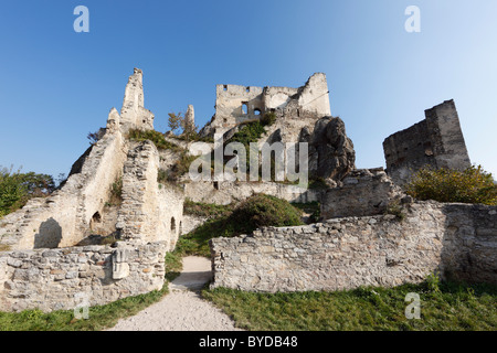 Burgruine Duernstein rovine del castello, Wachau, Waldviertel, Niederoesterreich, Oesterreich, Europa Foto Stock
