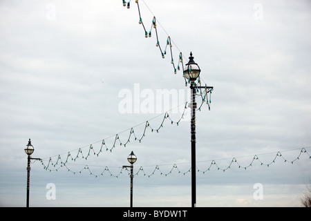 Le luci di strada Victoria Parade Broadstairs Isle of Thant Kent England Regno Unito Foto Stock