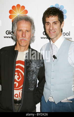 John Densmore delle porte e Perry Farrell di Jane 'Global Cool' conferenza stampa al Roxy di Hollywood, Foto Stock