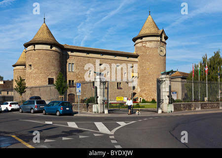 Il castello di Morges, Morges, canton Vaud, Svizzera, Europa Foto Stock