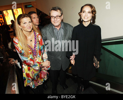 Natalie Portman e Milos Forman e moglie Martina Premiere di 'Goya i fantasmi' Praga Repubblica Ceca- 31.01.07 **Non disponibile Foto Stock